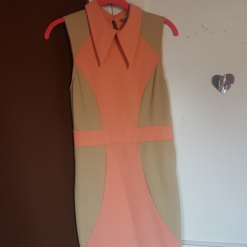 Forever 21 Peach and Nude Midi Dress